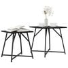 vidaXL Side Table Set 2 pcs Black Oak