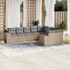 vidaXL Garden Sofa Set Beige PE Rattan Large Modular Garden Sofa Set
