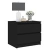 vidaXL Bed Cabinet Set of 2 Black Engineered wood Bed Cabinet