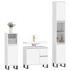vidaXL Bathroom Furniture Set White Engineered wood, Iron Set