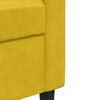 vidaXL Sofa Chair Yellow Velvet Single Sofa Chair Square Modern
