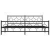 vidaXL Bed Frame Black Powder-coated steel 78.7 x 78.7 in Bed Frame