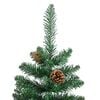 vidaXL Christmas Tree Green PVC, Solid Pine Wood, Powder-Coated Steel Slim