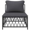 vidaXL Garden Middle Sofa Anthracite