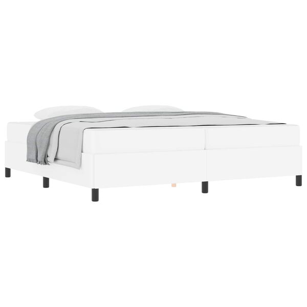 vidaXL Bed Frame with Mattress White 78.74 x 78.74 in Fabric