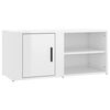 vidaXL TV Cabinet Set of 2 High Gloss White Engineered Wood Medium