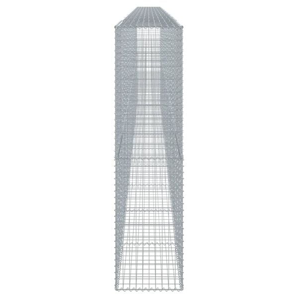 vidaXL Gabion Basket Silver Galvanized Iron 39.4 x 19.7 x 7.9 in