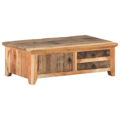 vidaXL Coffee Table 35.4"x19.7"x12.2" Solid Reclaimed Wood