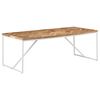 vidaXL Dining Table Natural wood and white