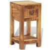 vidaXL Side Table Natural Wood Solid Mango Wood Compact Square