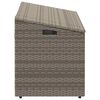 vidaXL Garden Storage Box Grey PE rattan, powder-coated steel Medium