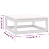 vidaXL Garden Lounge Set White Solid pinewood, 100% polyester fabric