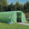 vidaXL Greenhouse Green Polyethylene, Galvanized Steel 581.3 sq ft