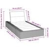 vidaXL Sunbed with Floating Cushion Beige Poly Rattan