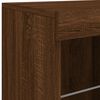 vidaXL Sideboard Brown oak Engineered wood, glass Large Buffet