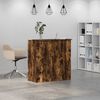 vidaXL Reception Desk Smoked Oak Engineered Wood Medium Reception Desk