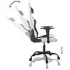 vidaXL Gaming Chair White and Black Faux leather, metal, plywood