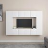 vidaXL 8 Piece TV Stand Set White Engineered Wood