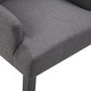 vidaXL Dining Chair Dark Grey Polyester and Oak Wood Standard Ergonomic