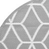 vidaXL Outdoor Carpet Grey Polypropylene Ø63.0 in Reversible Area Rug