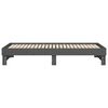 vidaXL Day Bed Grey Solid pinewood Double Extendable Day Bed