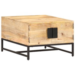 vidaXL Coffee Table Natural wood Solid mango wood, powder-coated iron