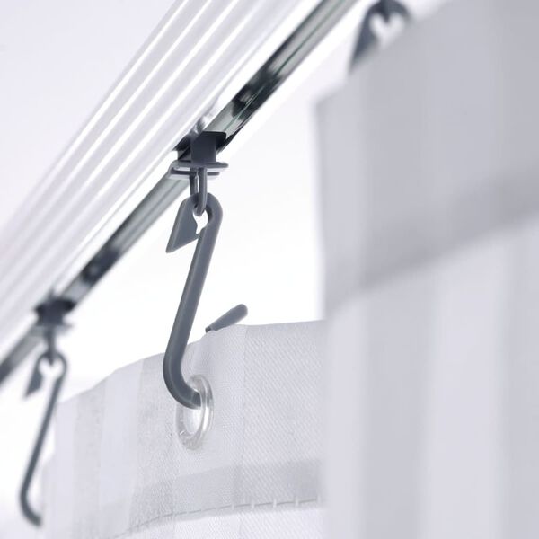 RIDDER Shower Rod Chrome Aluminum Universal Height-Adjustable