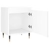 vidaXL Bedside Cabinet Set of 2 White Engineered wood Medium