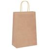 vidaXL Paper Bags 50 pcs with Handles Brown 21x11x31 cm