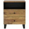 vidaXL Bedside Cabinet Honey brown finish