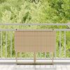 vidaXL Garden Table Beige PE Rattan Compact Foldable
