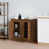 vidaXL Sideboard Set of 2 Brown Oak Engineered Wood Medium Storage