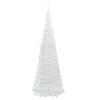 vidaXL Artificial Christmas Tree White PVC and metal Collapsible