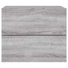 vidaXL Wall-mounted Bedside Cabinet with LED Lights Gray Sonoma