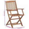vidaXL Garden Chair Set of 6 Anthracite Solid Acacia wood Foldable