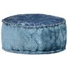vidaXL Pouffe Blue Velvet (100% viscose) Small Pouffe Round