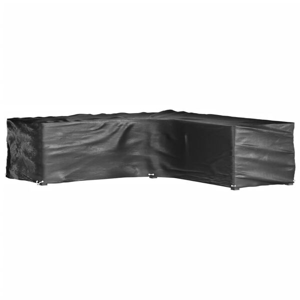 vidaXL Garden Furniture Cover Set of 2 Black Polyethylene