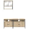 vidaXL Bathroom Furniture Set 3 pcs Brown 31.5" x 11.8" x 23.6