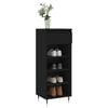 vidaXL Shoe Cabinet Black Engineered wood Medium Shoe Cabinet