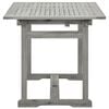 vidaXL Garden Table Grey Solid Acacia Wood Medium Extendable