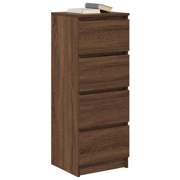 vidaXL Sideboard Brown Oak Engineered Wood Medium Sideboard