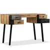 vidaXL Writing Desk Reclaimed Wood Reclaimed Teak, Steel 43.3 in desk