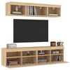 vidaXL 5 Piece TV Wall Units with LED Sonoma Oak Engineered Wood