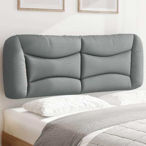 vidaXL Headboard Cushion Light Gray 100% Polyester 53.9 in wide