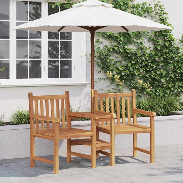 vidaXL Outdoor Chairs Brown 152 x 63 x 89 cm Solid teak wood
