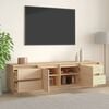 vidaXL TV Cabinet natural pine Solid pine wood Large Storage