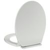vidaXL Soft-close Toilet Seat White Oval