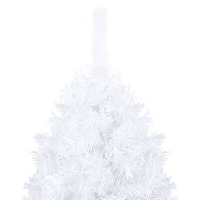 vidaXL Artificial Pre-lit Christmas Tree with Ball Set White 59.1" PVC