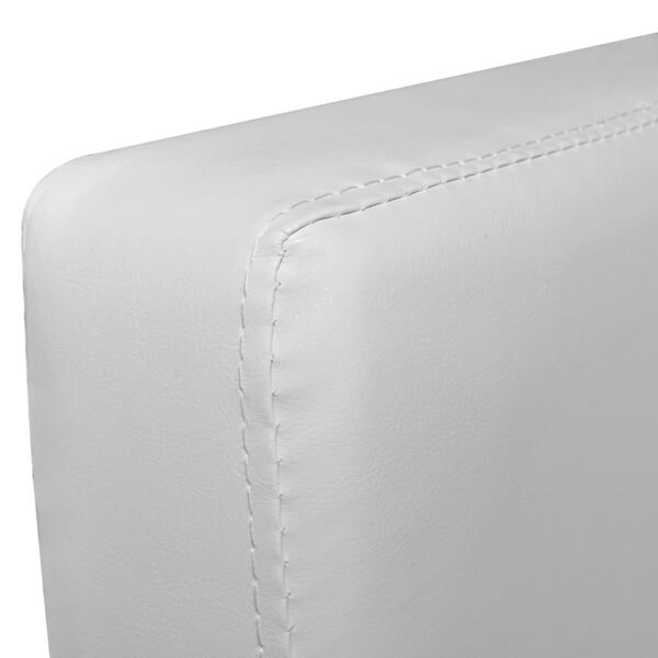 vidaXL Armchair with Chrome Base White Faux Leather