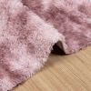 vidaXL Shaggy Rug Dusty Pink Polyester Medium Shaggy Rug Rectangular